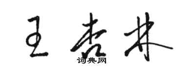 駱恆光王杏林草書個性簽名怎么寫