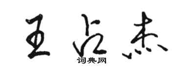 駱恆光王占傑行書個性簽名怎么寫