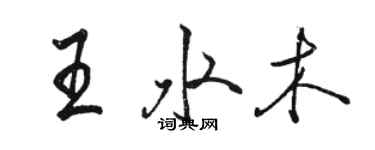 駱恆光王水木行書個性簽名怎么寫