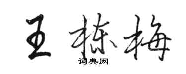 駱恆光王棟梅行書個性簽名怎么寫