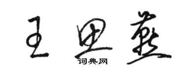 駱恆光王思燕草書個性簽名怎么寫