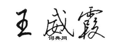 駱恆光王威霞行書個性簽名怎么寫