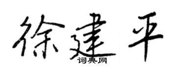 王正良徐建平行書個性簽名怎么寫