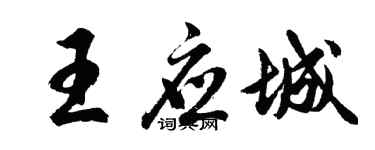 胡問遂王應城行書個性簽名怎么寫