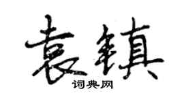 曾慶福袁鎮行書個性簽名怎么寫