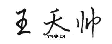 駱恆光王夭帥行書個性簽名怎么寫