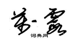 朱錫榮萬霞草書個性簽名怎么寫