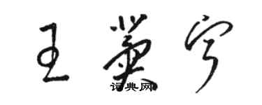 駱恆光王冀寧草書個性簽名怎么寫