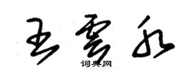 朱錫榮王雲水草書個性簽名怎么寫