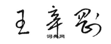 駱恆光王辛剛草書個性簽名怎么寫