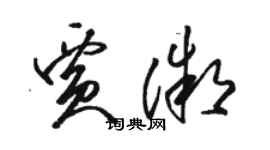 駱恆光賈微草書個性簽名怎么寫