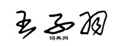 朱錫榮王子羽草書個性簽名怎么寫