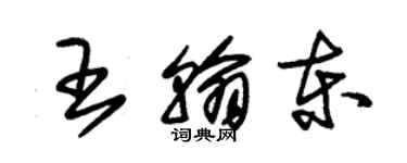 朱錫榮王翰東草書個性簽名怎么寫