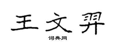 袁強王文羿楷書個性簽名怎么寫