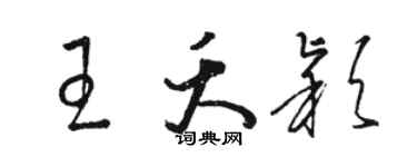 駱恆光王夭穎草書個性簽名怎么寫