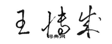 駱恆光王博成草書個性簽名怎么寫