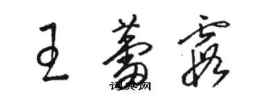 駱恆光王蕾霞草書個性簽名怎么寫