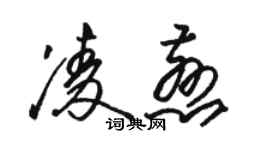 駱恆光凌慈草書個性簽名怎么寫