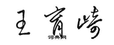 駱恆光王育崎草書個性簽名怎么寫