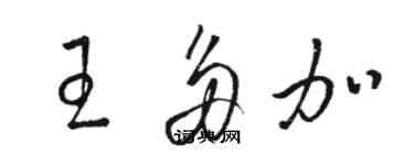 駱恆光王多加草書個性簽名怎么寫