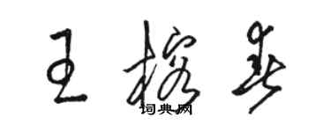 駱恆光王榕春草書個性簽名怎么寫