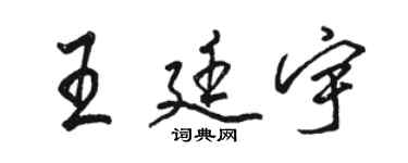 駱恆光王廷宇行書個性簽名怎么寫