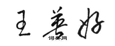 駱恆光王英好草書個性簽名怎么寫