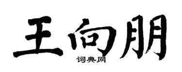 翁闓運王向朋楷書個性簽名怎么寫