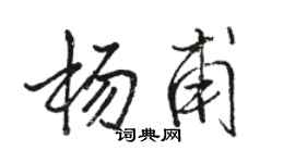 駱恆光楊甫行書個性簽名怎么寫