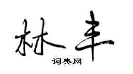 曾慶福林豐行書個性簽名怎么寫