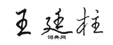 駱恆光王廷柱行書個性簽名怎么寫