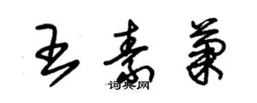 朱錫榮王素菊草書個性簽名怎么寫