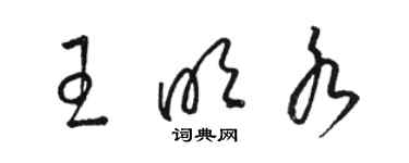 駱恆光王明水草書個性簽名怎么寫