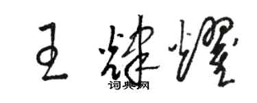 駱恆光王輝耀草書個性簽名怎么寫