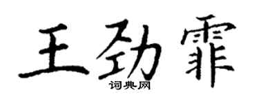 丁謙王勁霏楷書個性簽名怎么寫