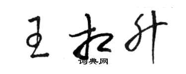 駱恆光王相升草書個性簽名怎么寫
