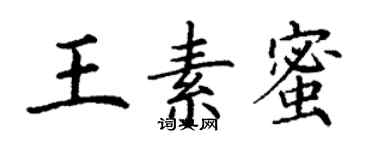 丁謙王素蜜楷書個性簽名怎么寫