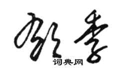 駱恆光郁季草書個性簽名怎么寫