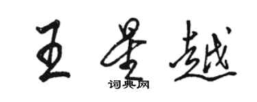 駱恆光王星越行書個性簽名怎么寫