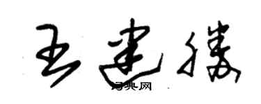 朱錫榮王建勝草書個性簽名怎么寫