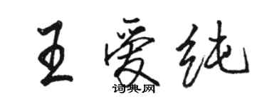 駱恆光王愛純行書個性簽名怎么寫