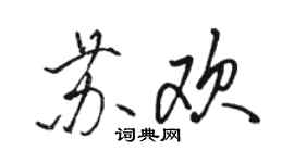 駱恆光蘇歡行書個性簽名怎么寫