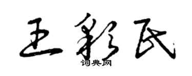 曾慶福王彩民草書個性簽名怎么寫