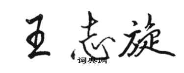 駱恆光王志旋行書個性簽名怎么寫