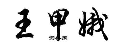 胡問遂王甲娥行書個性簽名怎么寫