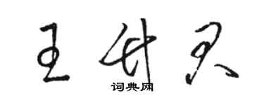 駱恆光王竹君草書個性簽名怎么寫