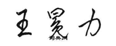 駱恆光王冕力行書個性簽名怎么寫