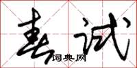 朱錫榮春試草書怎么寫