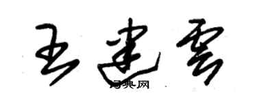 朱錫榮王建雲草書個性簽名怎么寫
