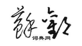 駱恆光蘇歡草書個性簽名怎么寫